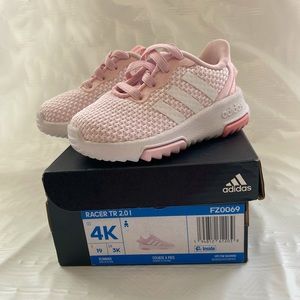 New in box, never worn toddler girls adidas sneakers.